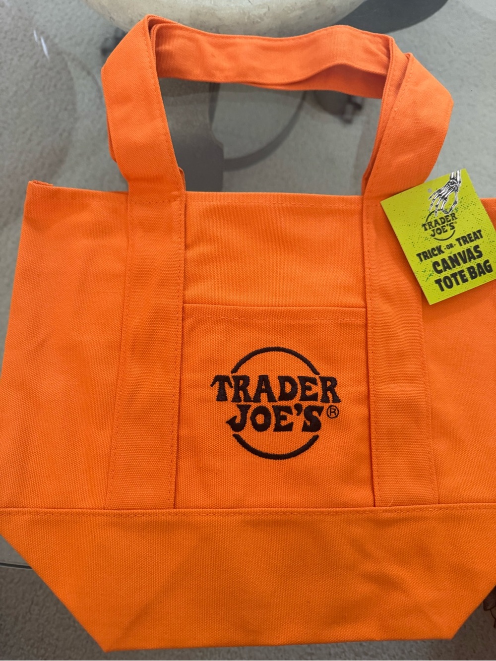 Trader Joe’s Orange Canvas Tote Bag-not coming back next year!